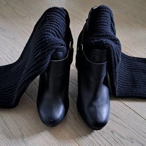 Collin Stuart Leather and Knit boots